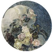 Mikhail Vrubel Roses and Orchids, oil painting on canvas